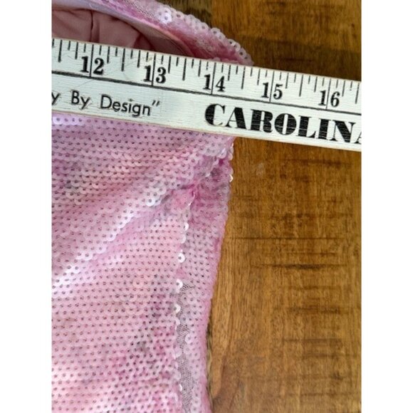 LoveShackFancy Stasia Sequin Dress Sz 2 Love Shack Fancy Flamenco Pink Ethereal - Picture 10 of 16